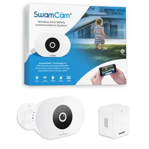 SwamCam Pool Alarm Wi-Fi Camera System ASTM F2208 Certified Smart Pool Safety for In-ground & Above-Ground Pools Real-Time Alerts Live View (Camera & Simple Alarm Only)
