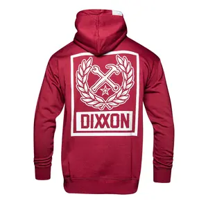 Gray Box Crest Zip Up - Maroon