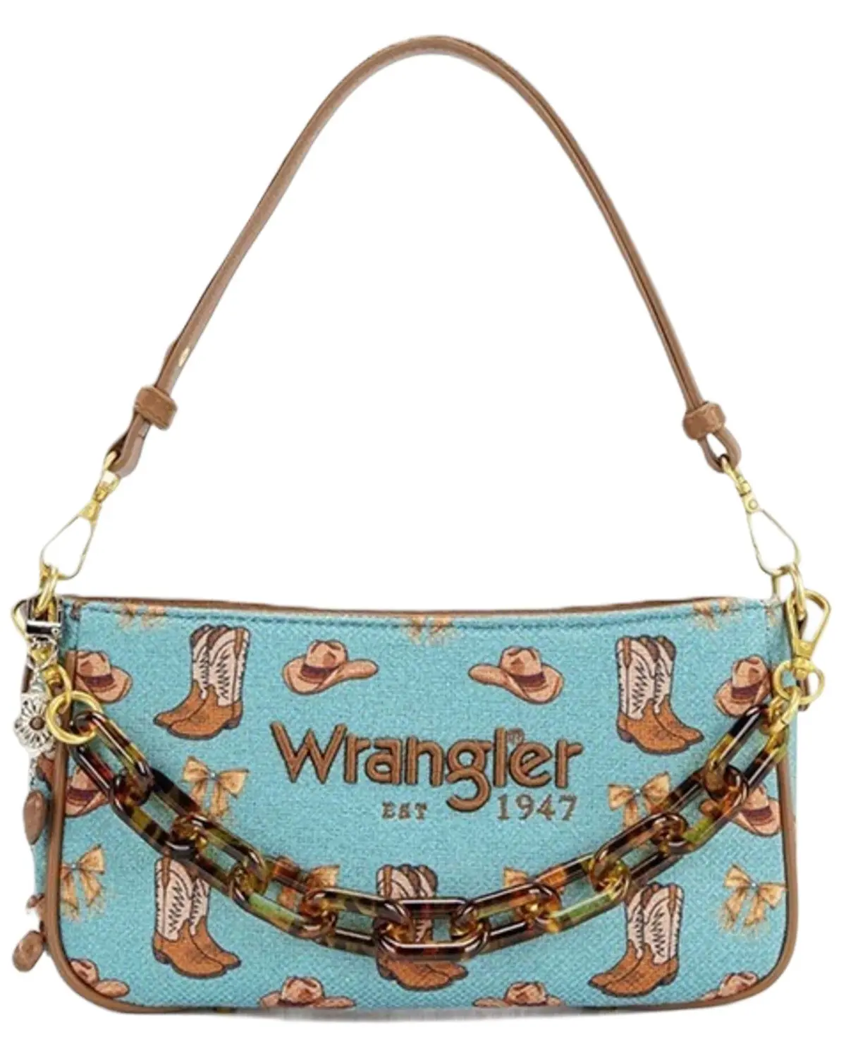 Wrangler Women's Women'S Western Print Embellished Shoulder Bag - Wg524-8633 Tq