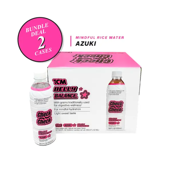 CheckCheck Prebiotic Rice Water Azuki Flavor Wellness - Beverage (2-Pack)