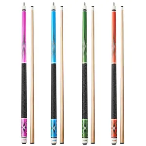 Pool Cue, 4 Pieces Pool Stick, 58 inch Canadian Maple Wood Billiard Pools Stick with ABS Connection Ring, Cues Sticks for Professional Pool Table, Bar, Home, Office, 18 oz, 19 oz, 20 oz, 21 oz