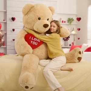 MaoGoLan 6ft Giant Teddy Bear Stuffed Animal with "I Love You" Heart - Soft Huggable Jumbo Plush for Girlfriend Boyfriend Wife Lover - Perfect Gift for Valentine's Day Anniversary Birthday#BlackFriday #ChristmasGift