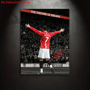 1 piece/set of frameless canvas painting print posters, classic realistic art, players' goal celebrations, perfect gifts for football culture lovers, ideal gifts for bedrooms, living rooms, kitchens, dormitory corridors, murals, wall decorations