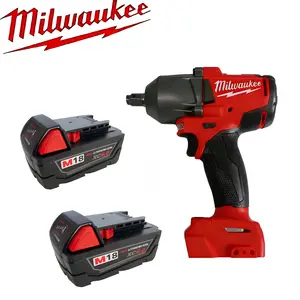 Milwaukee M18 900NM 6.0Ah 18V Fit Milwaukee Cordless Electric Impact Wrench Power Tools  Battery and Charger Included For Mechanical Repair Constructi red Compact high