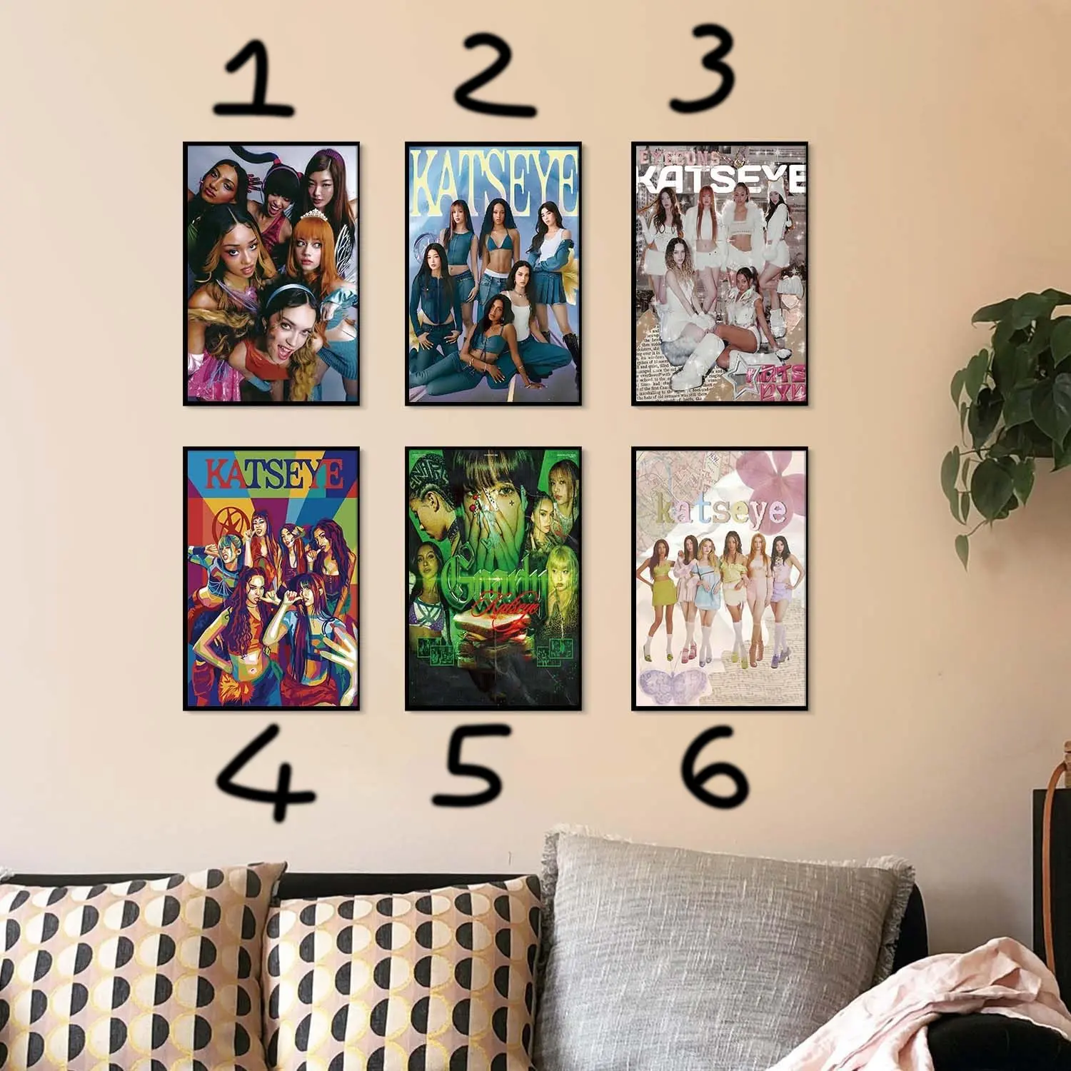 Katseye Merch Music Album Cover Poster Wall Art HD Print Unframed Aesthetic Room Home House Modern Wall Decor Trendy Gift.