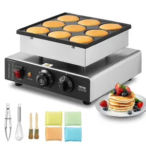 VEVOR 9PCS 76mm Dutch Pancake Maker Commercial Dorayaki Baker 850W Non-stick VEVOR 9PCS 76mm Dutch Pancake Maker Commercial Dorayaki Baker 850W Non-stick