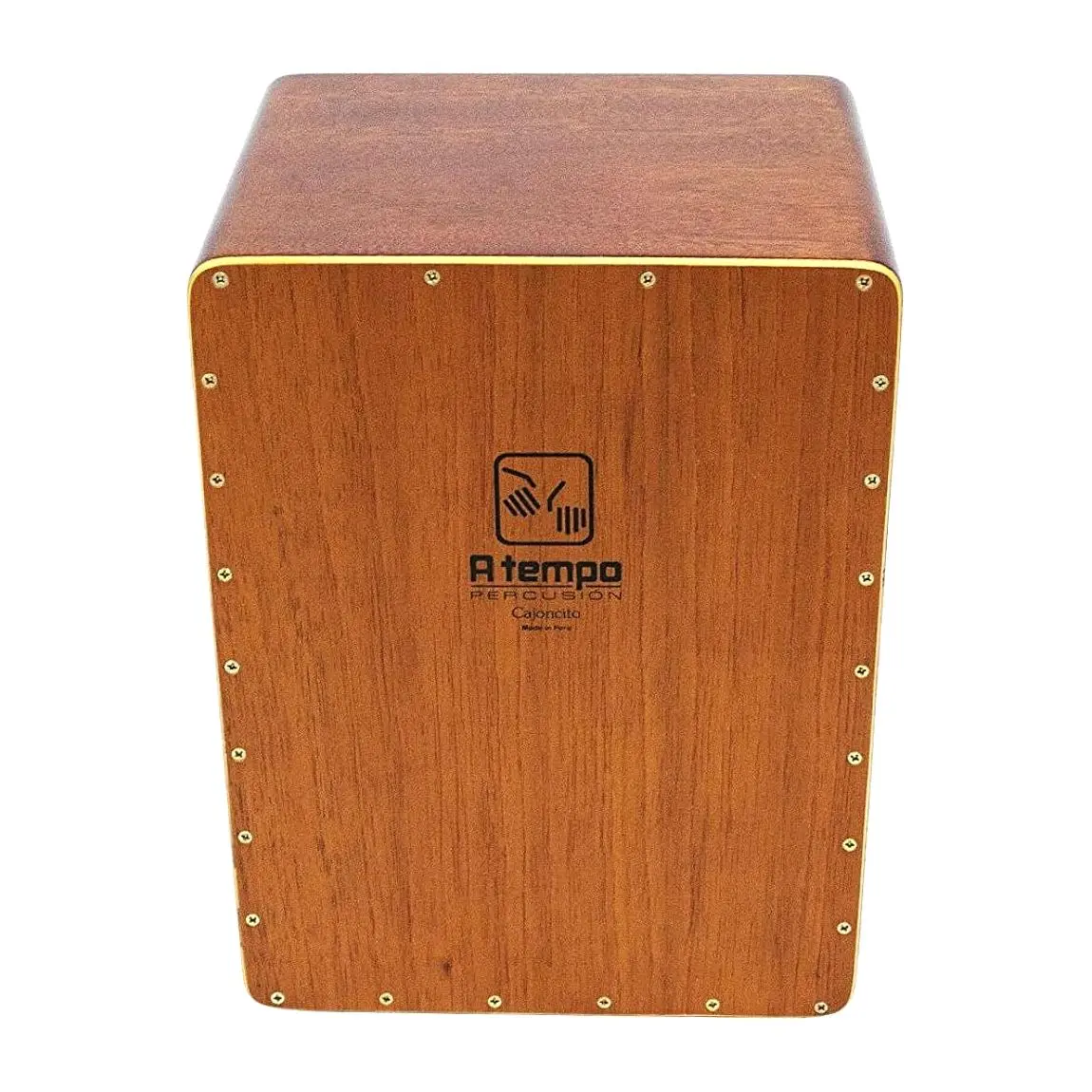 A Tempo Percussion CJ-CCITO-30 El Cajoncito 3/4 Size Hardwood Cajon, Glossy Mohena