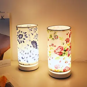 1pc Modern Vintage Minimalist Fabric Table Lamp with USB Switch, Ambient Decoration Lamp, Home Decor Lighting, Warm Color Light for Bedroom, Creative Reading Lighting for Living Room