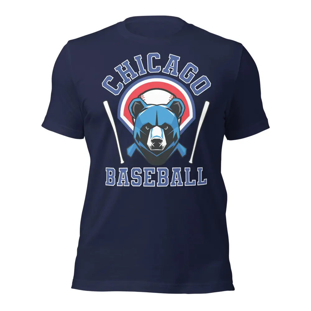 Chicago Baseball T Shirt - Vintage Cubs EST 1870 Tee, Retro Wrigley Field Design, 100% Cotton for Fans, Perfect Gift for Dad or Mom