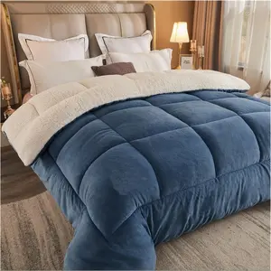 1pc Luxury Thick Down Comforter - Ultra Soft, Breathable with 1/2 Pillowcase, Anti-Allergy, All Season Warmth for Fall And Winter, Soft Solid Color Down Comforter for Bedroom Christmas Decorations