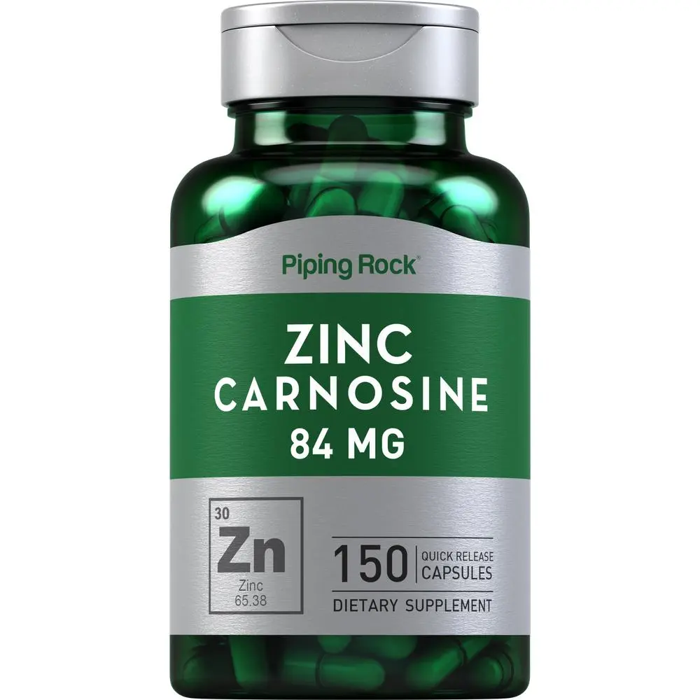 Piping Rock Zinc Carnosine Supplement | 84mg | 150 Capsules | Non-GMO, Gluten Free