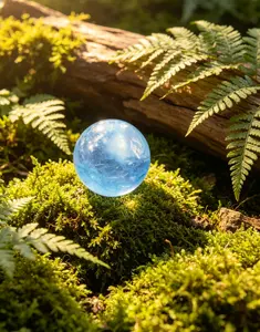 Aquamarine Sphere - Healing Crystal Ball for Meditation & Home Decor