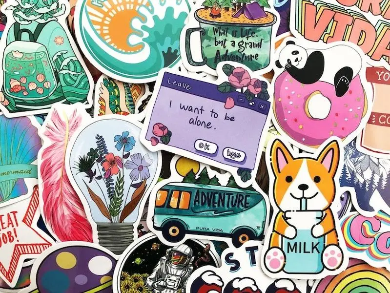 50 Cool Mixed Colors Sticker Lot Fun Pack Skateboard Laptop Car Decals