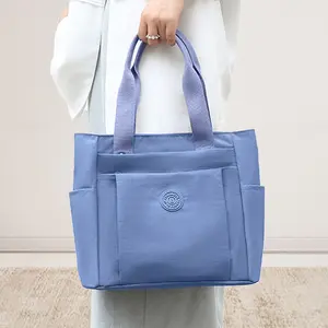 Women's Large Capacity Shoulder Bag Multi-Functional Solid Color Tote Bag for Thanksgiving Gifts