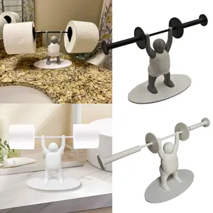 Funny Weightlifter Toilet Roll Holder Fitness Weightlifting Villain Bathroom Roll Holder 3D Printable Toilet Paper Holder Does not apply