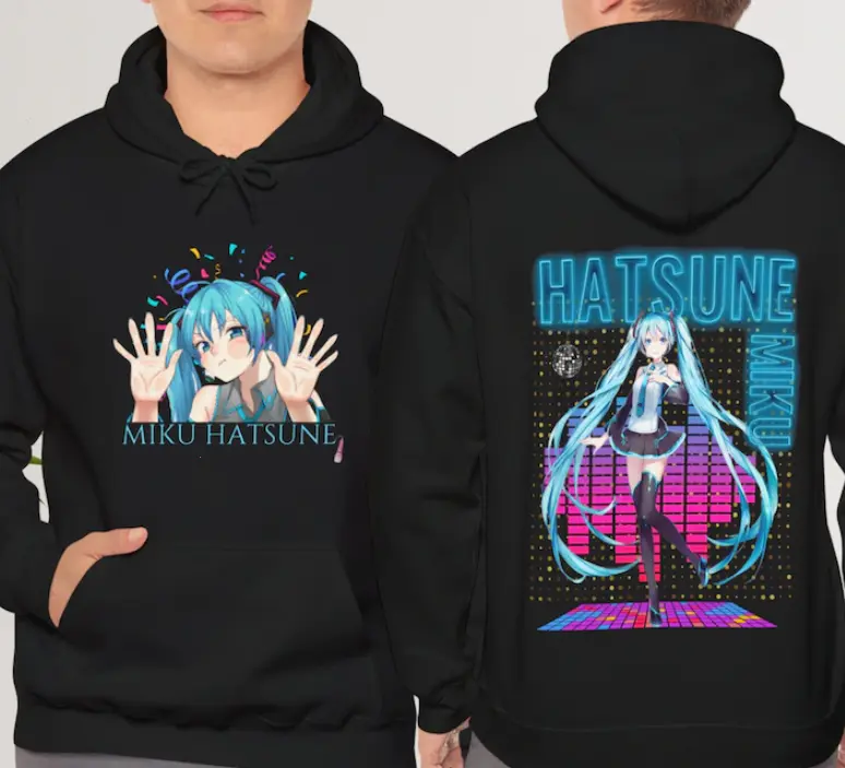 Giftable Miku Hatsune Hoodie Perfect for Friends and Anime Lovers