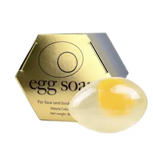 Egg Soap Golden Cleansing Handmade Soap Moisturizing Cleansing Oil Control Mite Removal Pore Cleansing Amino Acid Soap Long-lasting Fragrance for Face and Body