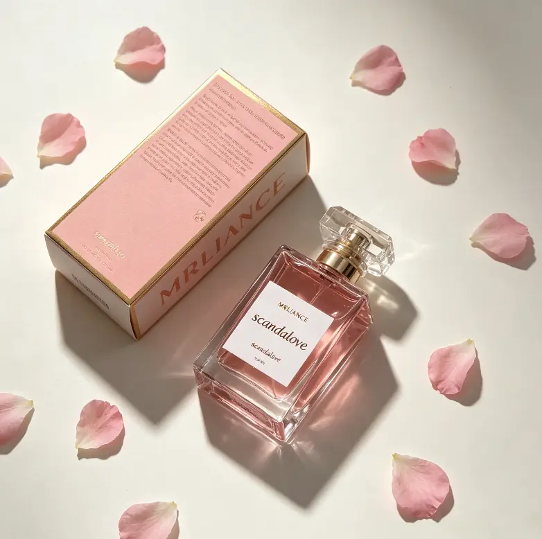 MRLIANCE Scandalous Eau de Parfum, 100ml Pink Crystal Single Bottle, Neutral Soft Fruity Floral Scent, Spray Wrist Unisex Fragrance for Work, Coffee Dates