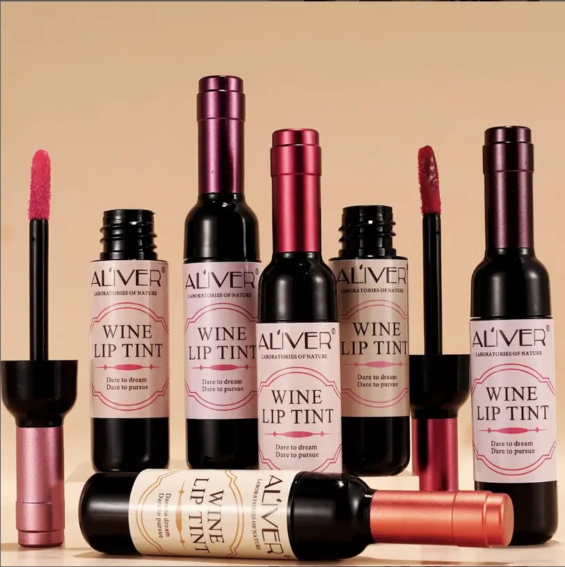 Super 6 Hours Long-lasting & Waterproof Bottle Style Matte Lip Tint Set - 6 Shades, High Pigmentation & Satin, Glossy Lipgloss