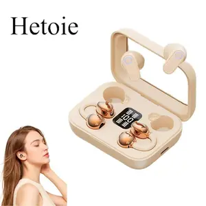 Hetoie 2026 Open-Back Bluetooth-compatible Earbuds, Wireless Headphones with Clear Mic, Type-C Fast Charging, Chargeable, Comfortable All-Day Wear