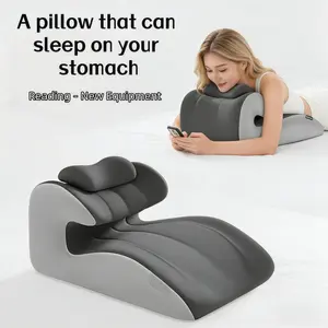 Multifunctional lumbar support pillow for prone sleeping; memory foam waist cushion; suitable for office naps and home rest; everyday reading pillow; breathable design that alleviates lower back fatigue; lumbar care pillow for those who sit for long perio