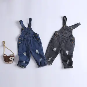 Toddler Jeans & Kidwear, Unisex Boy Girl Ripped Denim Overalls, Cute Jean Workwear for Toddlers and Kids