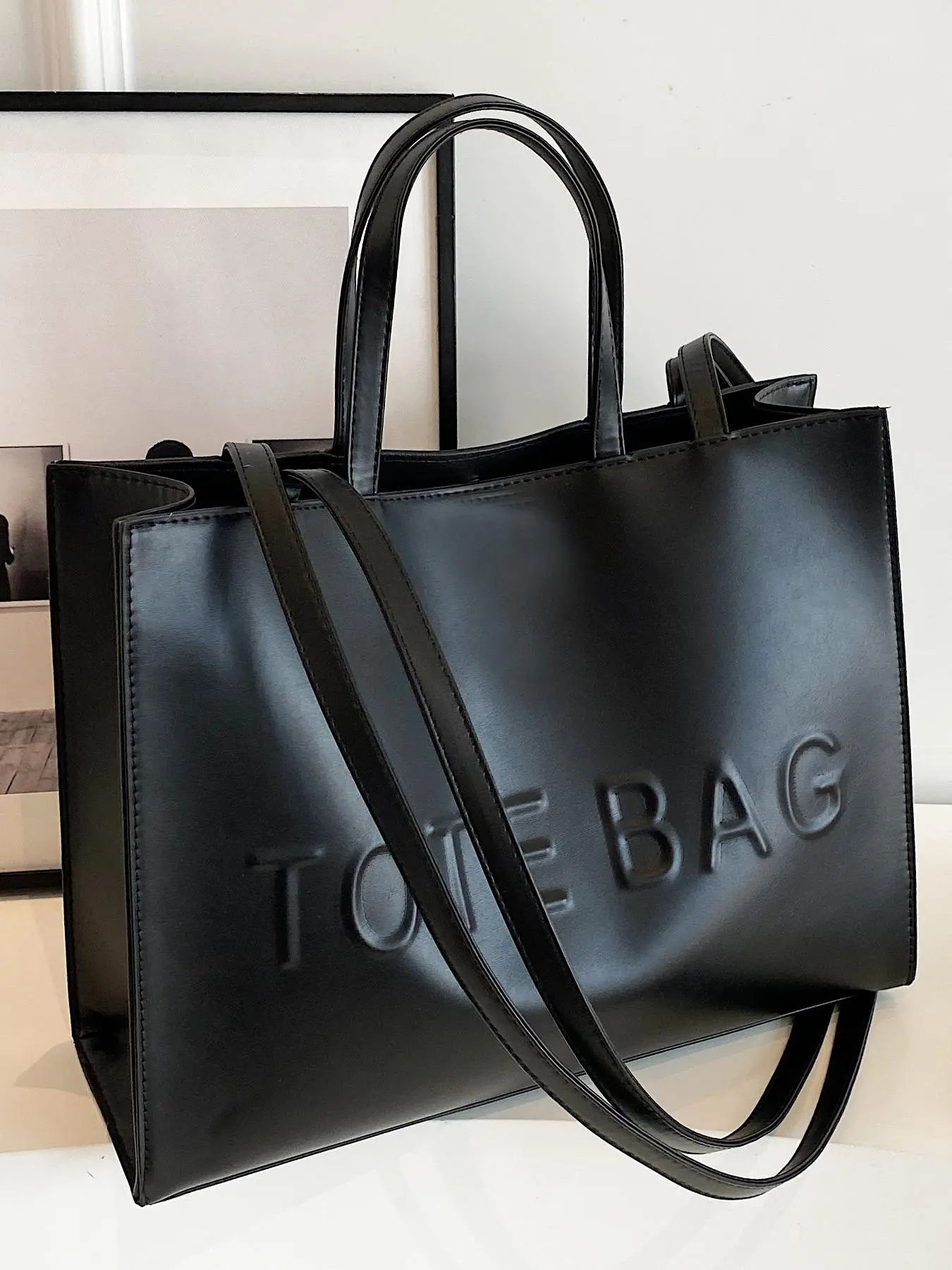 Women's Solid Color Tote Bag, Fashionable Large Capacity Shoulder Bag for Work & Daily Used, Casual Trendy Versatile High-quality Daily Commuting Bag, Daily Commuter Tote, Commuter Bags
