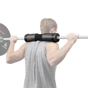 Sunny Health & Fitness 17" Foam Barbell Bar Pad Cover, Home Gym Workout Fitness, Hip Thrust & Squats, Soft Comfortable Cushioning, Pain-Free Pressure Relief, Non-Slip Textured Surface, Supports Neck/Back/Shoulders