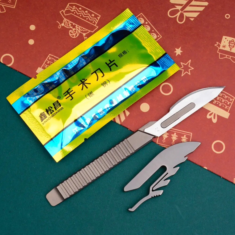 Pruning Knife, Plant Grafting Tool, Titanium Alloy Handle, Includes Replacement Blades, Durable Gardening Shears, Essential Garden Equipment