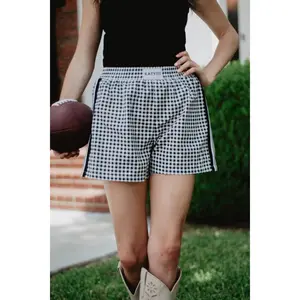 Black Women's Plaid Boxers