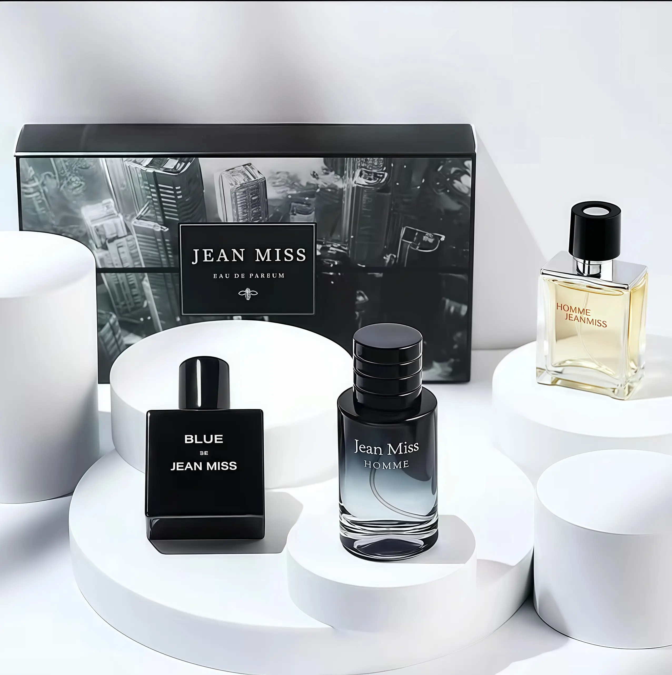 JEAN MISS Men's & Women's Perfume Setl3-Count,30mL Each,  Liquid Fragrances, Daily Scentl ldealGift for Couples l Dates &Gatherings l mini perfumes gift box set