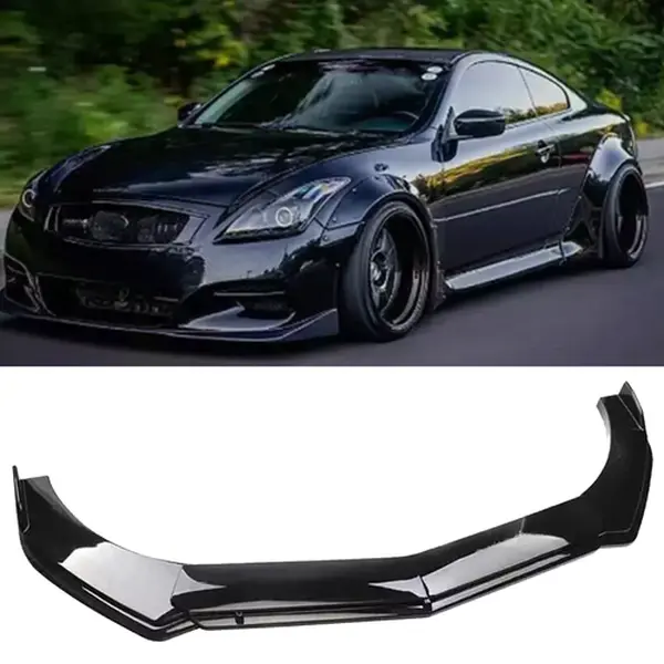 Black Front Bumper Lip Spoiler Splitter Body Kit, Automotive Car Accessories for Infiniti G37 Coupe & Sedan, Accessories for Car