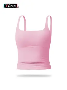 Women's Solid Color Sports Tank Top, Casual Comfy Breathable Sleeveless Workout Top for Yoga Gym Workout Running, Ladies Sportswear for All Seasons, Athletic Yoga Tops