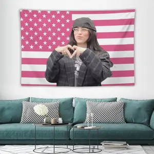 Billies 3x5 Foot Decorative Eilish Flag Tapestry Double Stitched Indoor Outdoor College Dorm Room Decoration