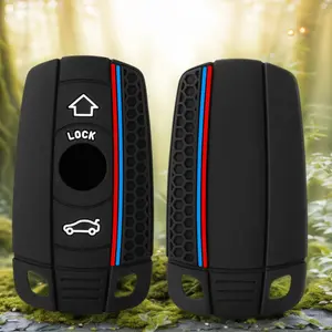 NEW Silicone Car Key Case Cover Fob Car Key Protector Car Key Accessory Key Fob Shell For BMW E90 E60 E70 E87 3 5 6 Series M3 M5 X1 X5 X6 Z4 E71 E72 E88 E89 E91 E92 Accessories