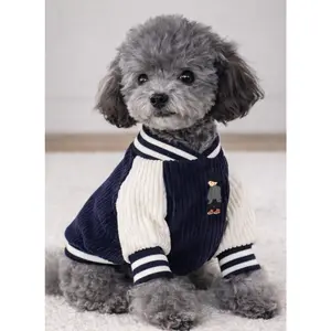 Heritage Varsity™ Corduroy Dog Jacket Poodle Sweater