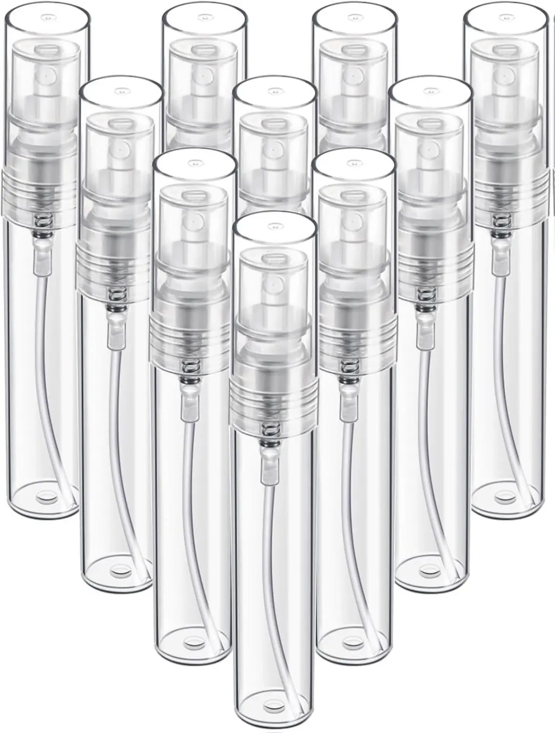 10 Pack 5ml Empty Fine Mist Mini Plastic Spray Bottles, Refillable Perfume Atomizers for Makeup & Travel Use, Lightweight Leakproof Portable Clear Containers [New Deal]