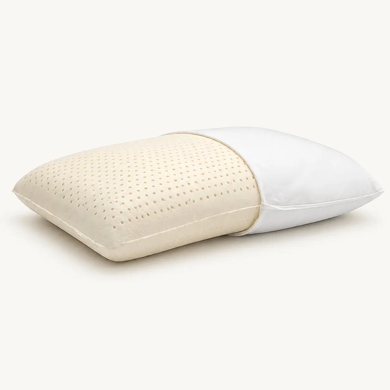 100% Natural Talalay Latex Bed Pillow with GOTS Certified Cotton Cover