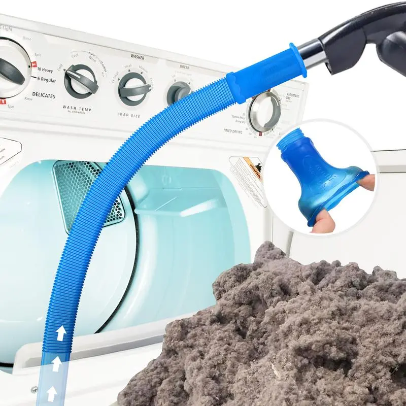 Dryer Vent Cleaner Home Cleaning Tool - 31.5 in Compact High-Efficiency Flexible Vacuum Hose Lint Remover for Deep Lint Removal, Fire Prevention & Fire Hazards, Household Cleaning Supplies