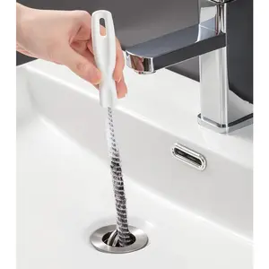 Flexible Pipe Dredging Brush Multifunctional Drain Cleaner Hair Remover Tool For Bathroom Sink Sewer Plug Hole Household Clog Cleaning Tool