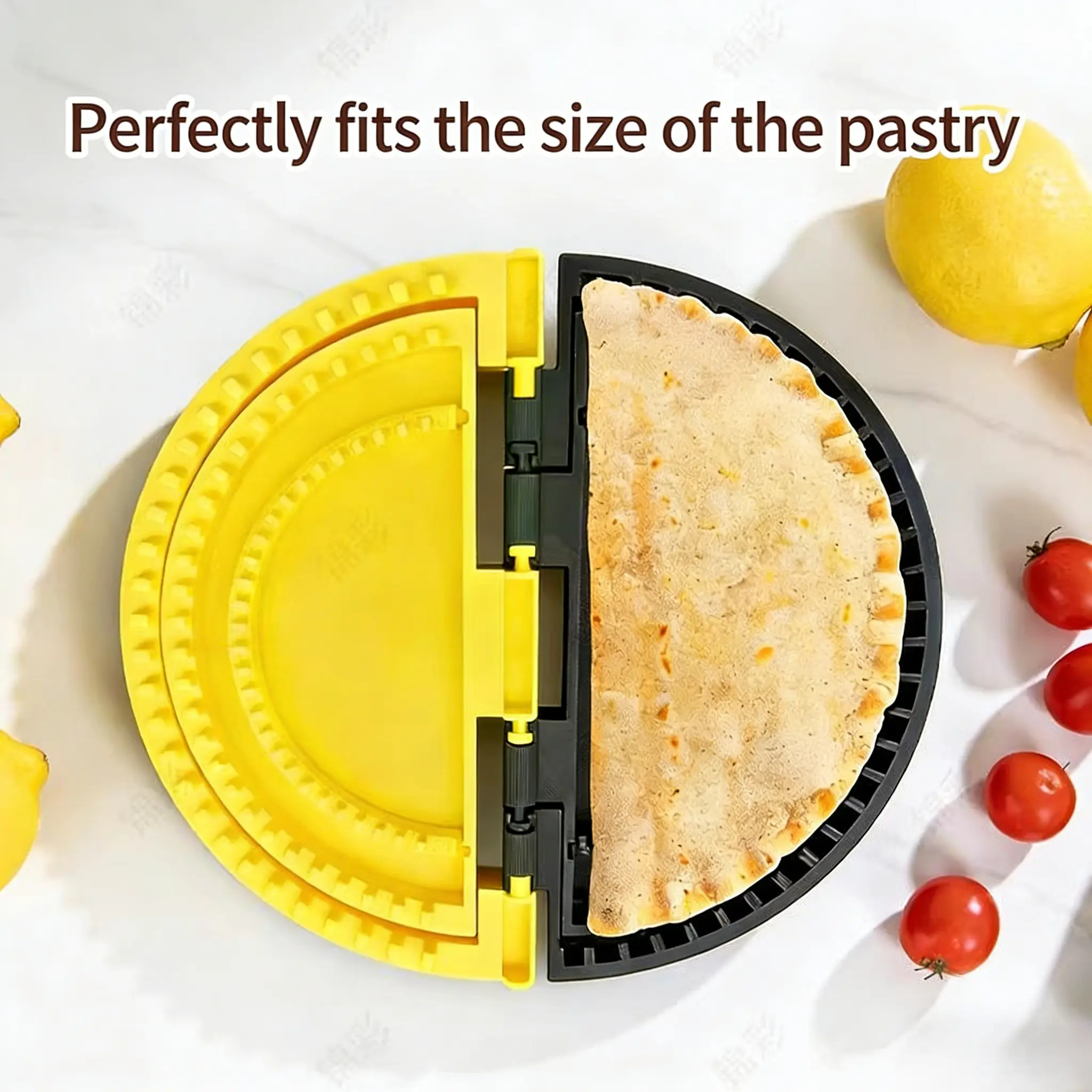 Fashion Home 3-in-1 Tortilla & Quesadilla Maker | 10"/8"/6" Wraps | Adjustable Crimper for Burritos, Tacos, Dumplings, Calzone | Dishwasher Safe