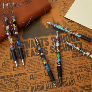 6pcs Harry Potter Gel Pens Set, Officially Licensed Hogwarts Anime Design, Medium Point Gel Ink Pens for Journaling, Writing Pens, Perfect Stocking Stuffers and Party Favors