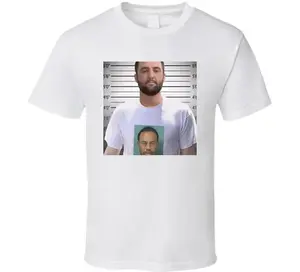 Scottie Scheffler Wearing Tiger Woods Mugshot T Shirt