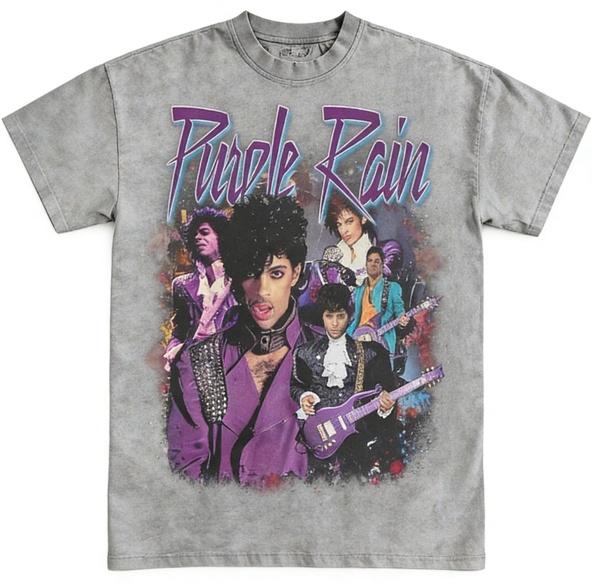 Prince Purple Rain Revolution Graphic T-Shirt Classic Crew Neck Tee