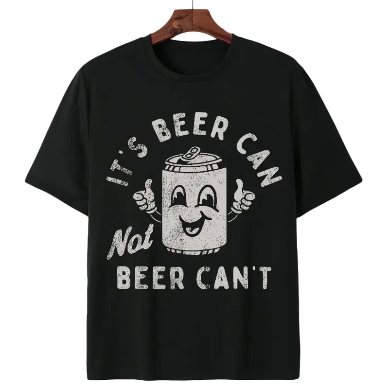 “It's Beer Can Not Beer Can't Shirt - Funny Beer Lover Tee | Vintage Pub Graphic Top”