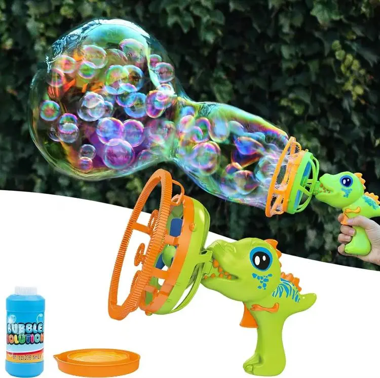 Unisex Kids Dinosaur Bubble Machine - Automatic Handheld Electric Blower, Rubber Safe Big Maker, Easter Garden Kids Outdoor Play Summer Parent-Child Toy