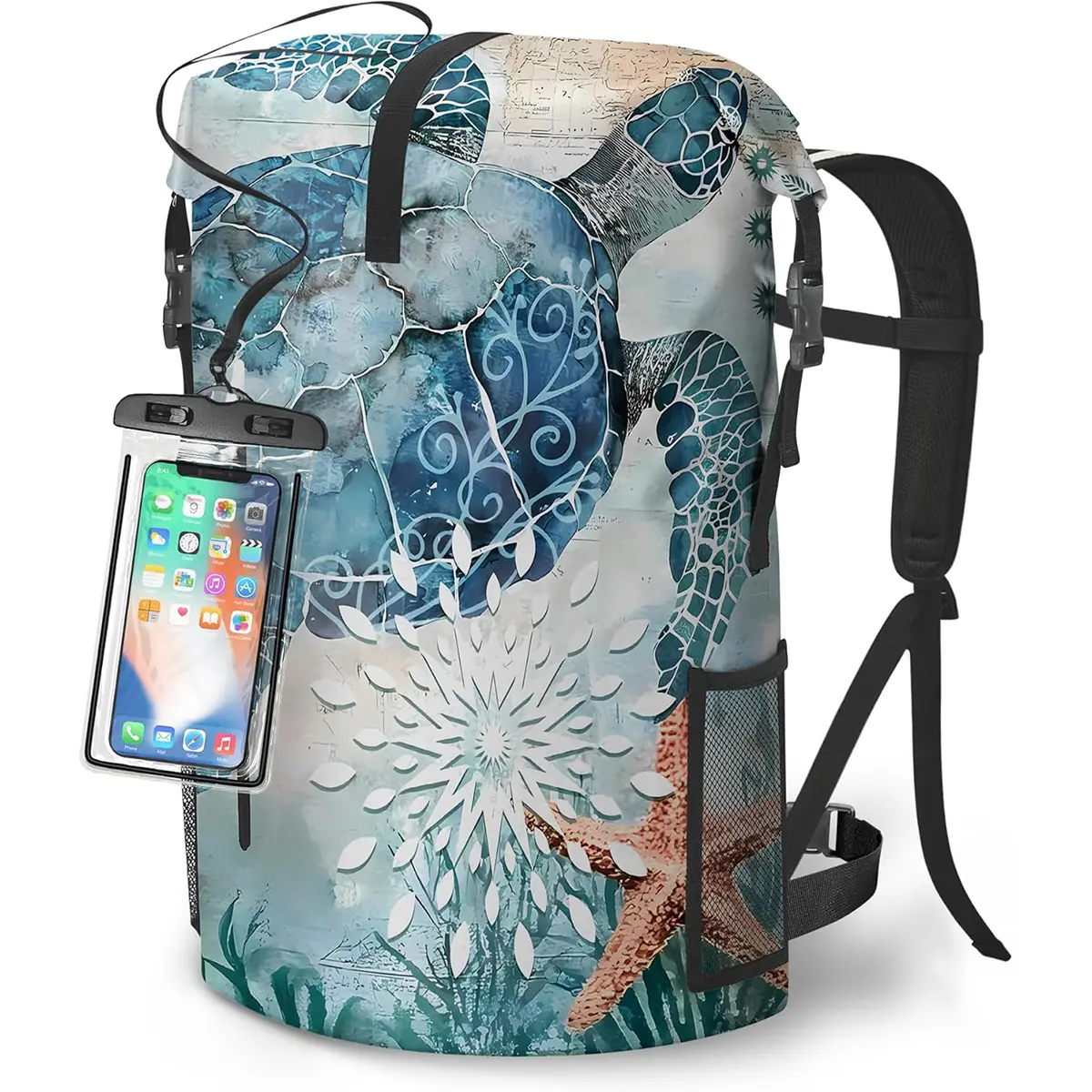 Unisex Heavy-Duty Waterproof Dry Bag with Roll-Top Closure, Strap, Zip, Buckle - 5L/35L/55L for Boating, Kayaking - Cute Strawberry Embroidered, Waterproof Phone Case Compatible, Camping, Fishing, Hiking, Extra Storage, Sailing