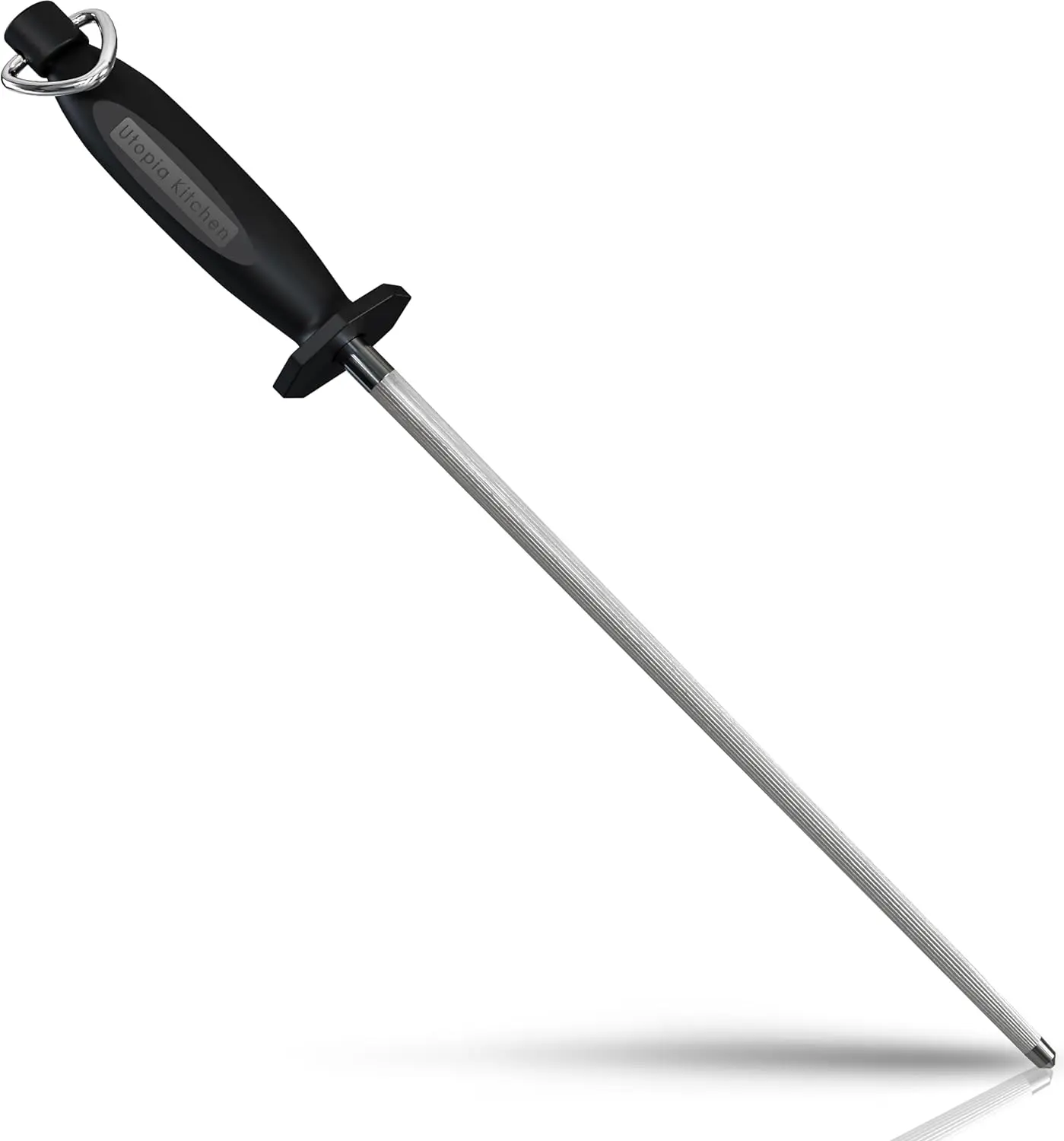 Sharpening Steel, Black/Stainless Steel Honing Steel Knife Sharpening Steel Sharpening Rod Black Kitchen Knives