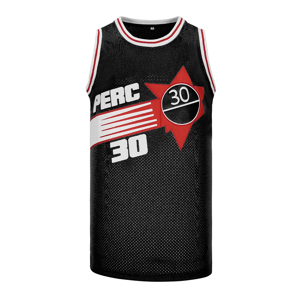Men's #30 Basketball Jersey, Regular Fit Fashion Jersey with Embroidered Contrast Trim, Breathable Moisture-Wicking Athletic Workout Top, Workout Tops, Athletic Active Tops