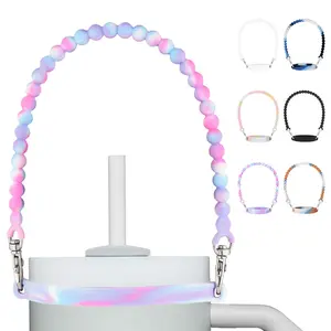 Silicone Water Bottle Handle Rope, Soft Durable Silicone Sling, Portable, Fits Most Stanley 8-40oz Tumblers, Mug, Cup, Ideal for Hiking, Travel, Camping